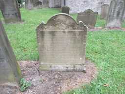 Oblique view of front of Raine Headstone at St James, Hamsterley August 2016